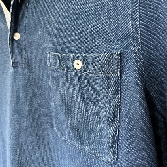 Wallace & Barnes indigo dyed polo Large - Picture 2 of 6